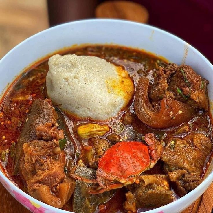 Banku & Okro Stew